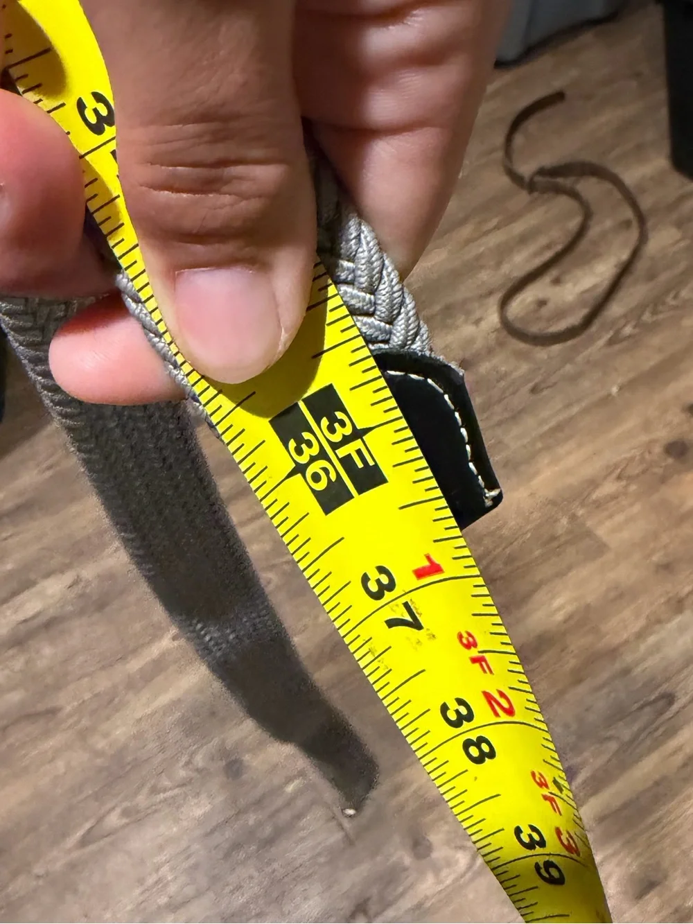 Ovation braided belt grey